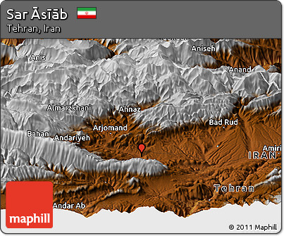 Physical Panoramic Map of Sar Āsīāb