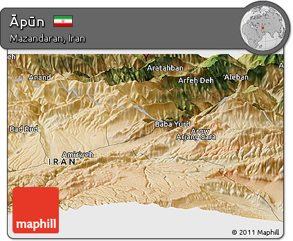 Satellite Panoramic Map of Āpūn