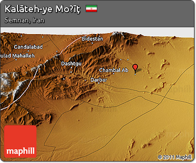 Physical 3D Map of Kalāteh-ye Moḩīţ