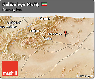 Satellite 3D Map of Kalāteh-ye Moḩīţ