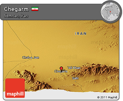 Physical Panoramic Map of Chegarm