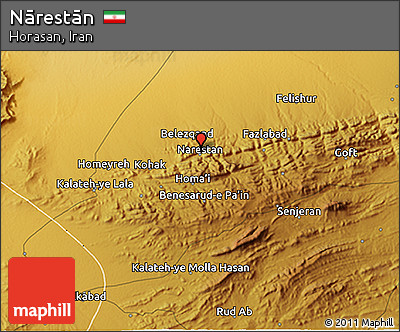 Physical 3D Map of Nārestān