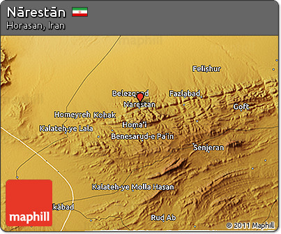 Physical 3D Map of Nārestān