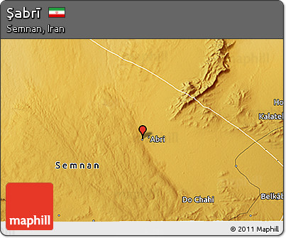 Physical 3D Map of Şabrī