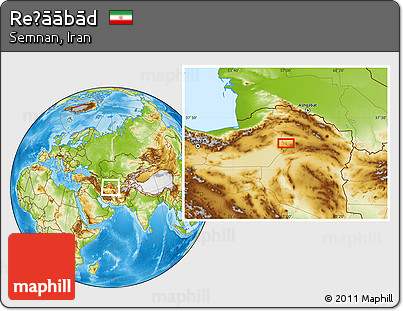 Physical Location Map of Reẕāābād