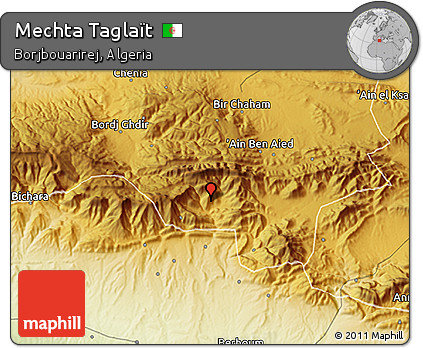 Physical 3D Map of Mechta Taglaït