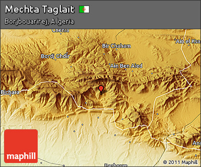 Physical 3D Map of Mechta Taglaït