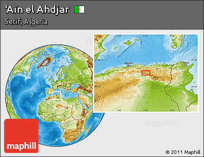 Physical Location Map of 'Aïn El Ahdjar