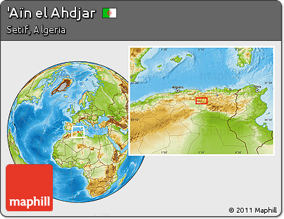 Physical Location Map of 'Aïn El Ahdjar