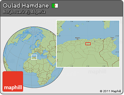 Savanna Style Location Map of Oulad Hamdane