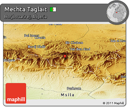 Physical Panoramic Map of Mechta Taglaït