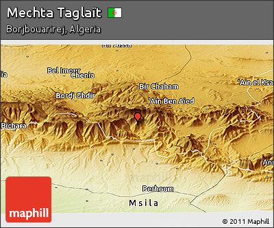 Physical Panoramic Map of Mechta Taglaït