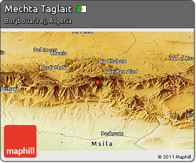 Physical Panoramic Map of Mechta Taglaït