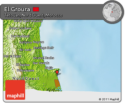 Physical 3D Map of El Groura