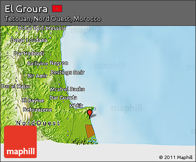 Physical 3D Map of El Groura