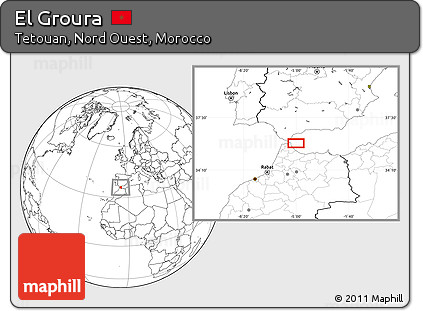 Blank Location Map of El Groura