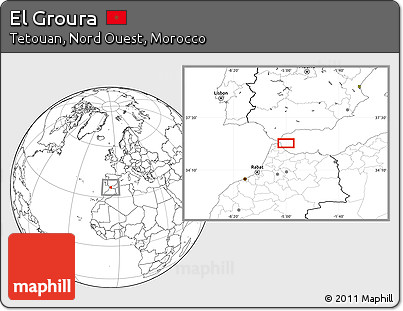 Blank Location Map of El Groura