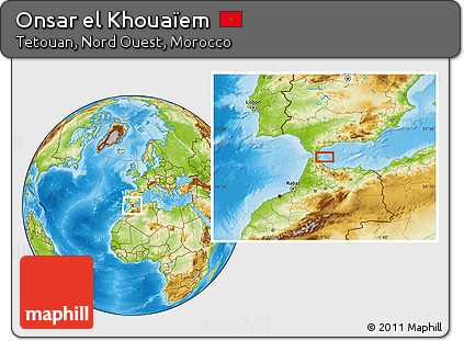 Physical Location Map of Onsar El Khouaïem