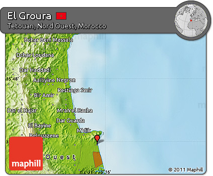 Physical Map of El Groura