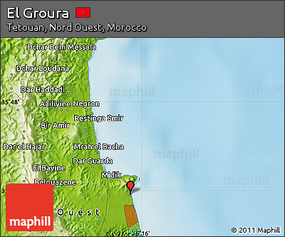 Physical Map of El Groura