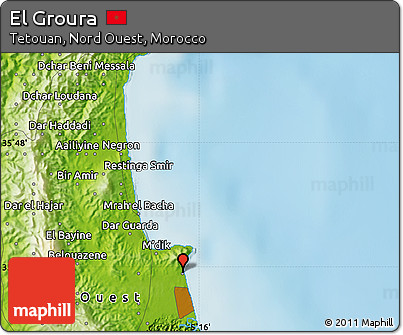 Physical Map of El Groura