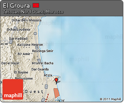Shaded Relief Map of El Groura