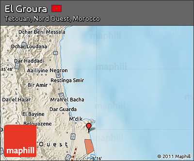 Shaded Relief Map of El Groura