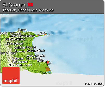 Physical Panoramic Map of El Groura
