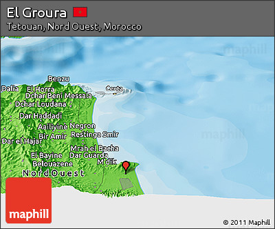 Political Panoramic Map of El Groura