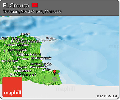Political Panoramic Map of El Groura