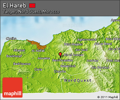 Physical 3D Map of El Hareb