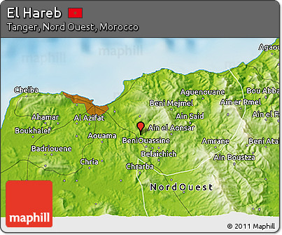 Physical 3D Map of El Hareb