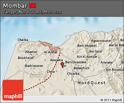 Shaded Relief 3D Map of Mombar
