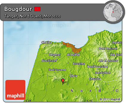 Physical Map of Bougdour