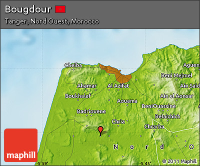 Physical Map of Bougdour