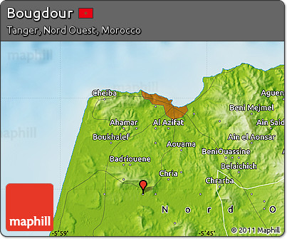 Physical Map of Bougdour