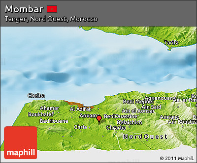 Physical Panoramic Map of Mombar