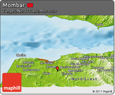 Physical Panoramic Map of Mombar