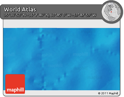 Physical 3D Map of the Area around 35° 52' 19" N, 60° 16' 29" W