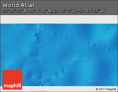 Physical 3D Map of the Area around 35° 52' 19" N, 60° 16' 29" W