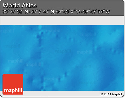 Physical 3D Map of the Area around 35° 52' 19" N, 60° 16' 29" W
