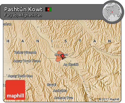 Satellite Map of Pashtūn Kowt
