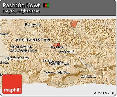 Satellite Panoramic Map of Pashtūn Kowt