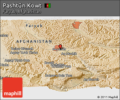 Satellite Panoramic Map of Pashtūn Kowt