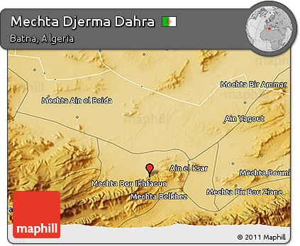 Physical 3D Map of Mechta Djerma Dahra