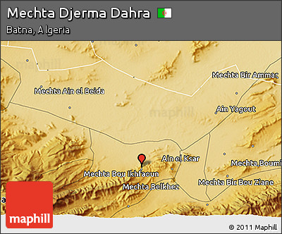 Physical 3D Map of Mechta Djerma Dahra