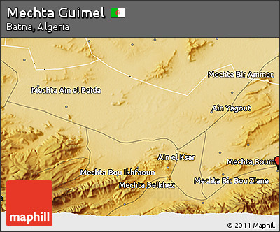 Physical 3D Map of Mechta Guimel