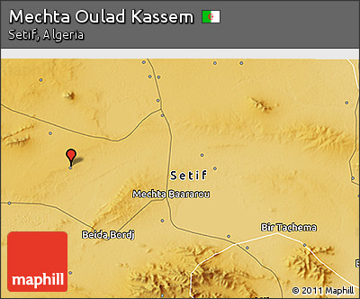 Physical 3D Map of Mechta Oulad Kassem