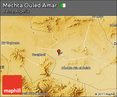Physical 3D Map of Mechta Ouled Amar