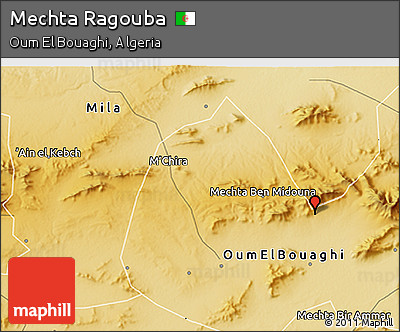 Physical 3D Map of Mechta Ragouba